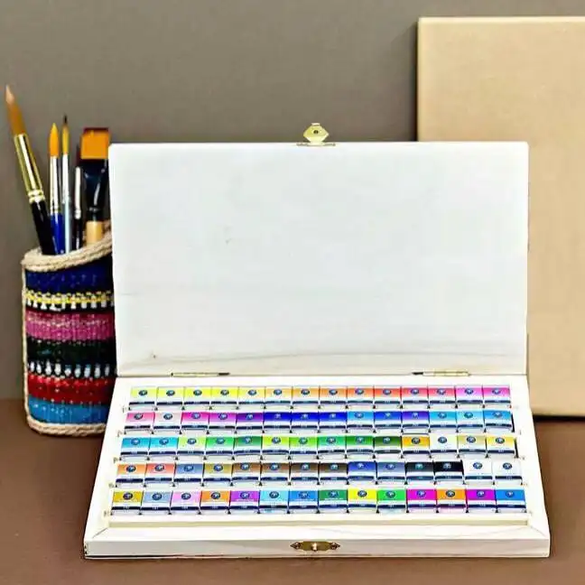 آبرنگ 45 رنگ رایمون مدل چوبی کد 45