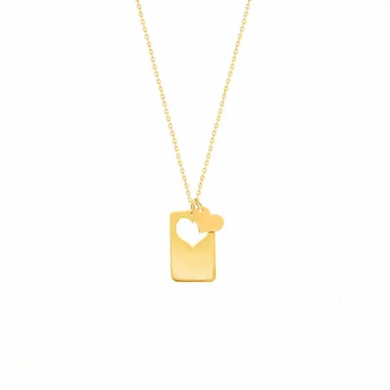 گردنبند طلا 18 عیار زنانه مدل قلبی