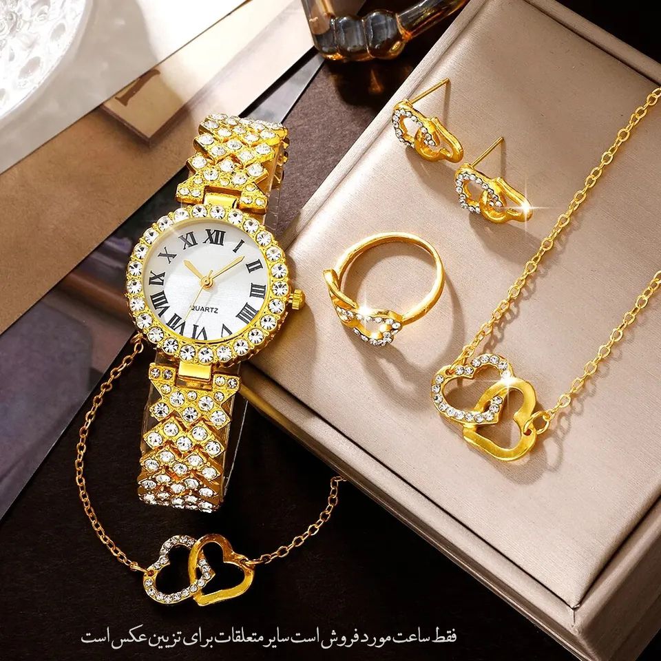 ساعت مچی عقربه ای زنانه مدل لاکچری فول نگین کد FT1 -  - 8