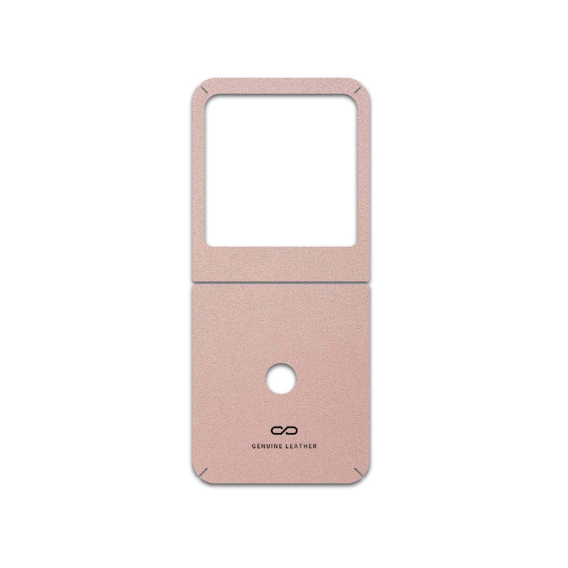 برچسب پوششی ماهوت مدل Rose-Gold-Leather مناسب برای گوشی موبایل موتورولا Razr 40 Ultra