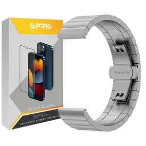 sprig Swatch steal strap suitable For Samsung Galaxy Watch Active 1 / Active 2 40mm / Active 2 44mm / Watch 3 size 41mm / Galaxy Watch 4 40mm / watch 4 42mm / watch 4 44mm / watch 4 46mm