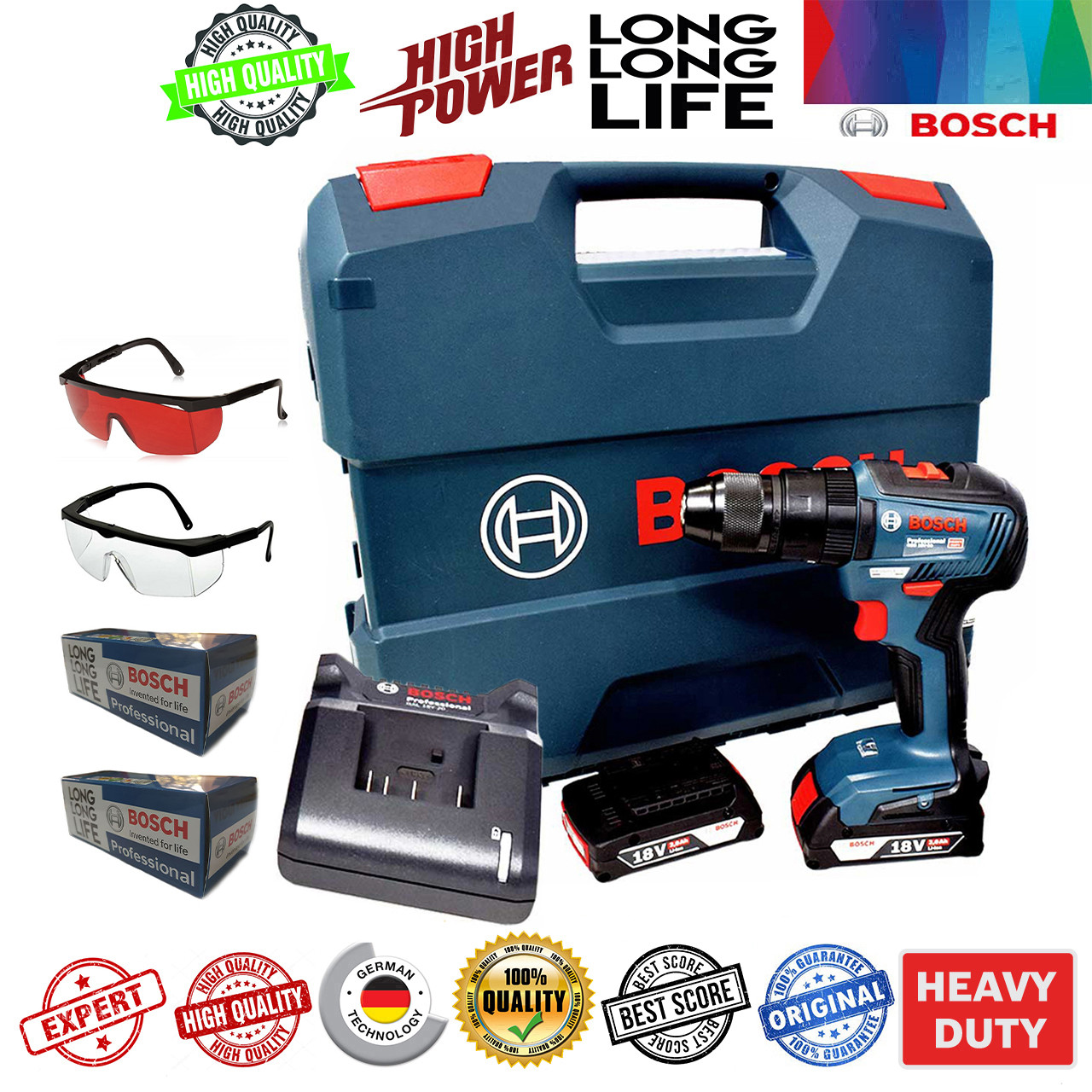 پیچ گوشتی شارژی چکشی بوش مدل 18 V Brushless پیچ گوشتی شارژی چکشی بوش مدل 18 V Brushless