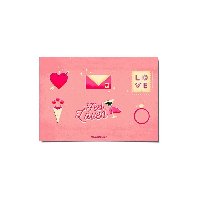 کارت پستال ماسا دیزاین مدل POSTV06 طرح عشق.love