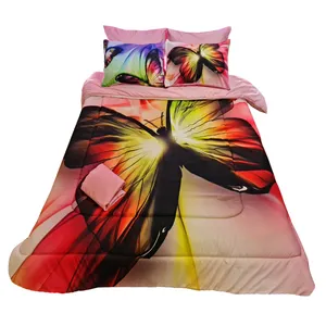 سرویس خواب طرح سه بعدی پروانه کد 2 دو نفره 6 تکه