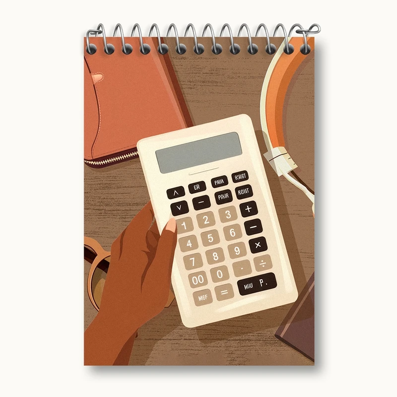 دفتر یادداشت 50 برگ خندالو مدل ماشین حساب کد N750