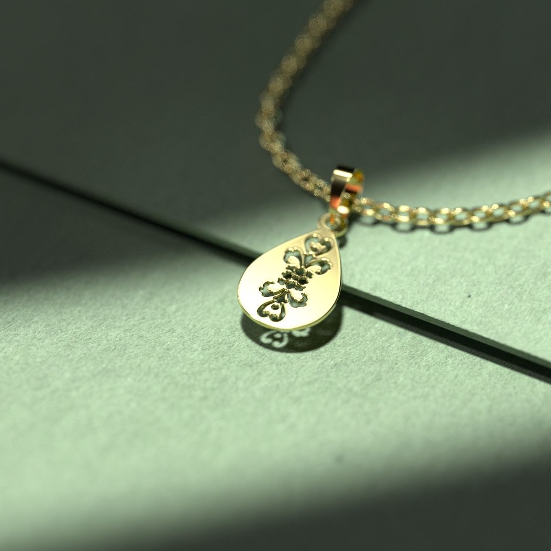 گردنبند طلا 18 عیار زنانه مدوپد مدل هندسی کد X2-1-1197 -  - 4