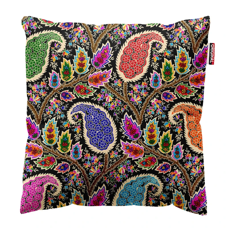 کوسن پاد آفرین طرح سنتی گل کد 821 سایز 40*40 سانتی متر