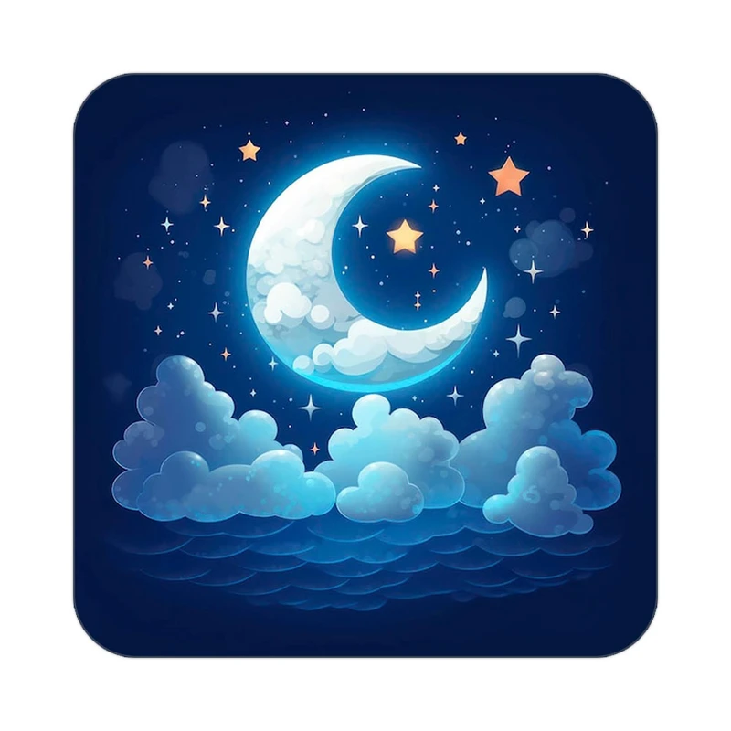 زیر لیوانی کاکتی طرح ماه و ستاره مدل mp52817