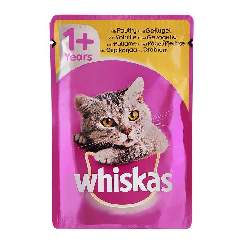 پوچ گربه ویسکاس مدل Poultry mit Geflugel وزن 100 گرم