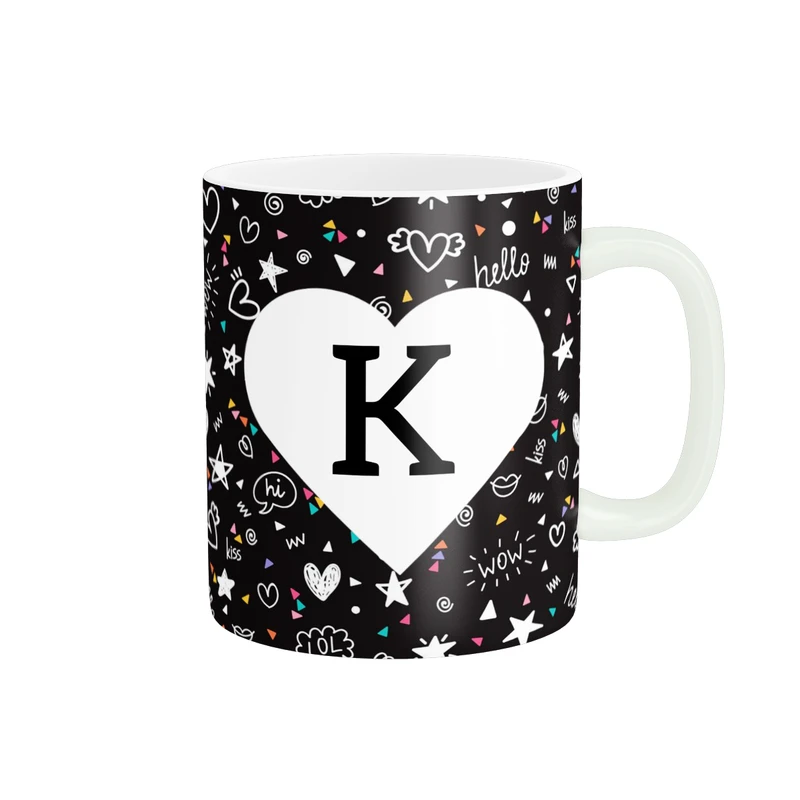 ماگ پاد آفرین مدل اسم شخصی فانتزی طرح اول اسم حرف K کد p11444