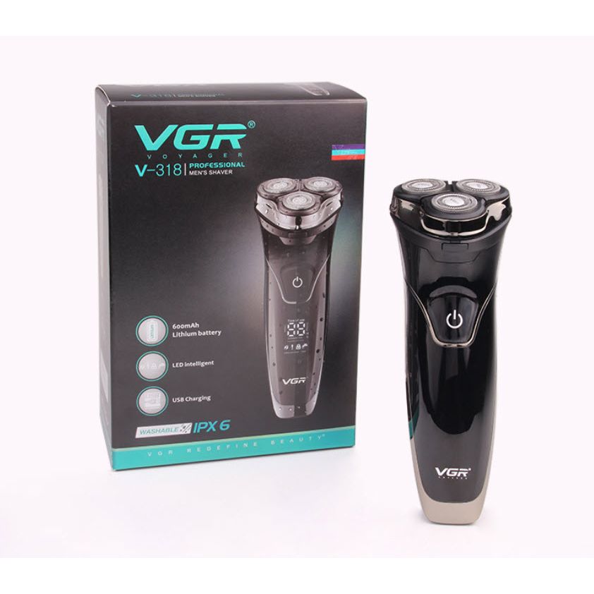 ماشین اصلاح موی صورت وی جی ار مدل V-318 - - 12