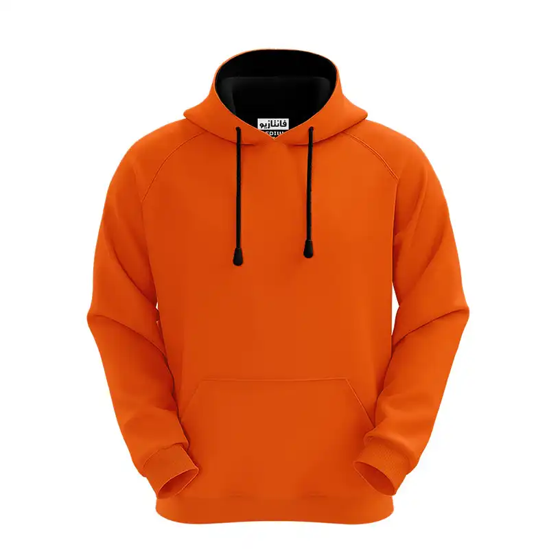 هودی زنانه فانتازیو مدل رگلان کد 413 رنگ نارنجی