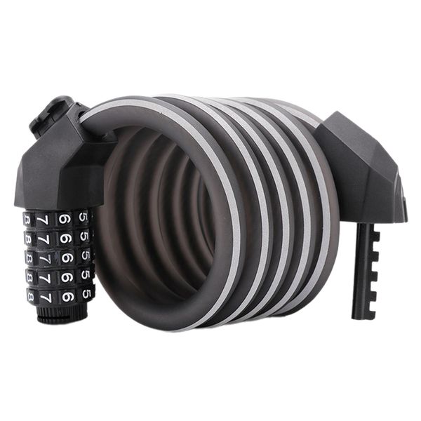 قفل دوچرخه مدل کابل فولادی شبرنگ کد 8333