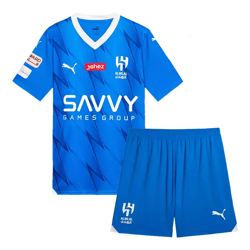 ست تی شرت آستین کوتاه و شلوارک ورزشی مردانه مدل الهلال عربستان Home 2024