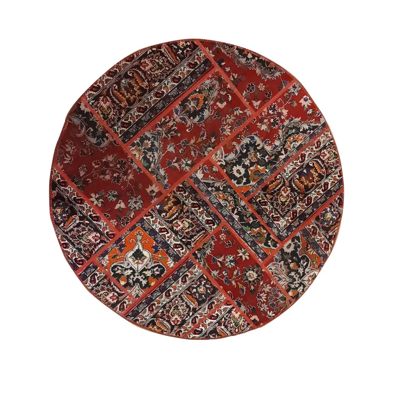 کلاژ فرش دستباف یک متری مدل چهل تکه کد NKP CON1