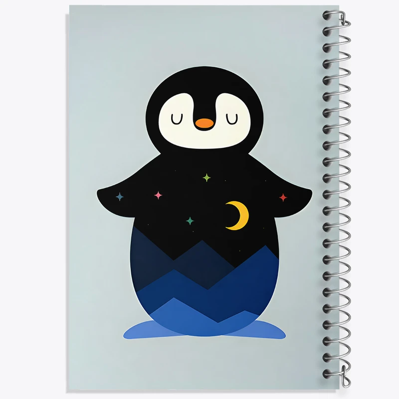 دفتر لیست خرید 50 برگ خندالو طرح پنگوئن بامزه کد N4865