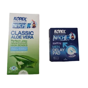 کاندوم ناچ کدکس مدل Classic Aloevera بسته 12 عددی به همراه پد تاخیری ناچ کدکس
