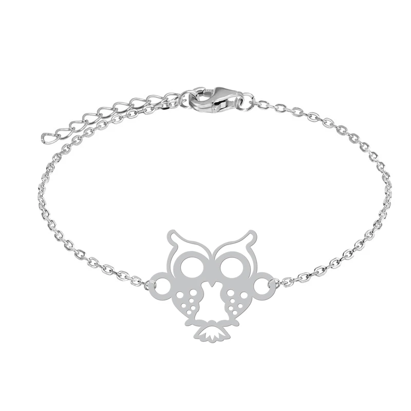 دستبند زنجیری زنانه هایکا طرح جغد کد zd.h 353