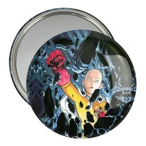 آینه جیبی خندالو مدل سایتاما انیمه مرد تک مشتی One Punch Man  کد 10528