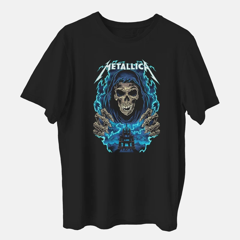 تی شرت آستین کوتاه مردانه مدل metallica