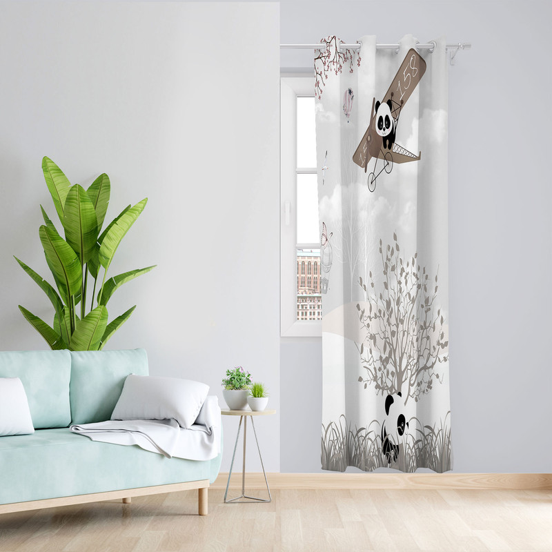 پرده مدل پاندا مخمل پانچی کد 2686 سایز 140x280 سانتی متر