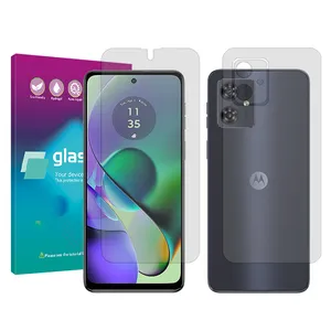 Glass pro Resistant model transparent screen protector suitable for Motorola Moto G54 mobile phone Along with the phone back protector 