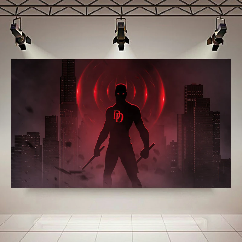 تابلو بوم طرح ابرقهرمانی مدل دردویل کد AR30776