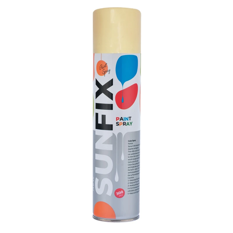 اسپری رنگ کرم براق سانفیکس کد ShineCR300 حجم 300 میلی لیتر