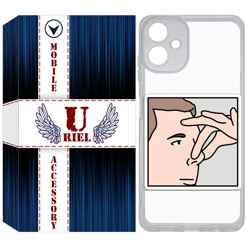 کاور یوریل مدل Clear کد 87 طرح دماغ مناسب برای گوشی موبایل سامسونگ Galaxy A06