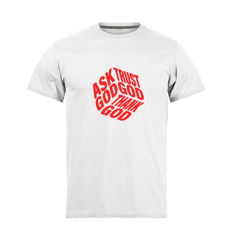 تی‌شرت آستین کوتاه مردانه مدل NC1_TRUST GOD 2