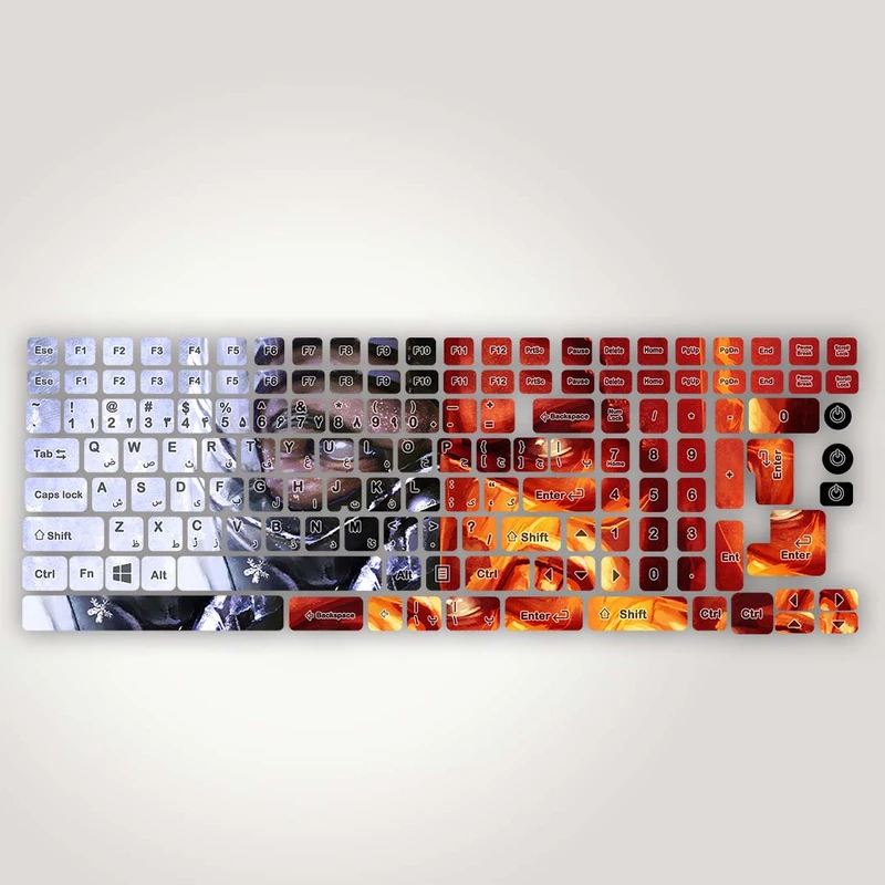 برچسب حروف فارسی کیبورد مدل Gaming کد K-131 