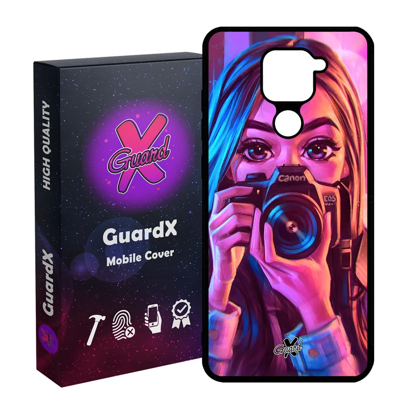 کاور گارد ایکس طرح دختر مدل Glass10288 مناسب برای گوشی موبایل شیائومی Redmi Note 9