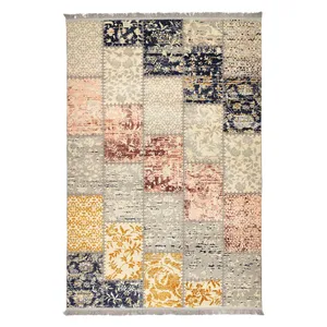 فرش ماشینی برسام کد 6572 زمینه طوسی