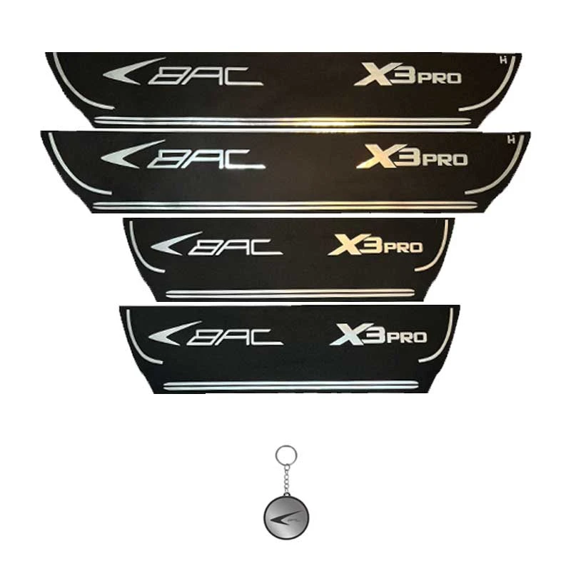 برچسب پارکابی خودرو لندمون کد LPt011 MS مناسب برای بک X3pro مجموعه 4 عددی به همراه جا کلیدی