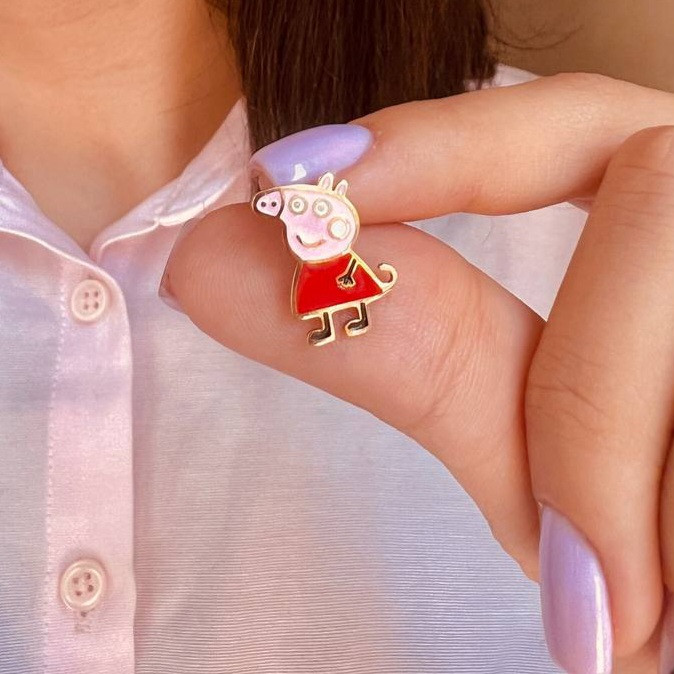 گوشواره دخترانه مدل خوک کوچولو دامن