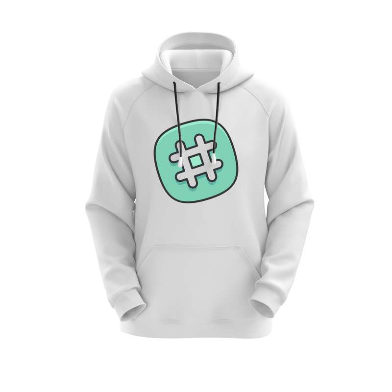 هودی زنانه مدل هشتک کد E66 سفید