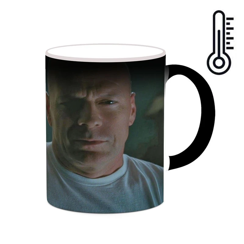 ماگ حرارتی کاکتی طرح بروس ویلیس Bruce Willis مدل mgh25376