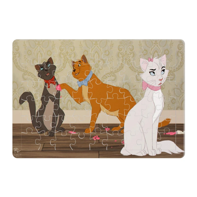 پازل 54 تکه هومرو مدل PL533 طرح انیمیشن گربه‌های اشرافی