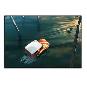 تابلو شاسی بکلیت طرح گرافیکی رودخانه و ماشین مدل SH-S5498