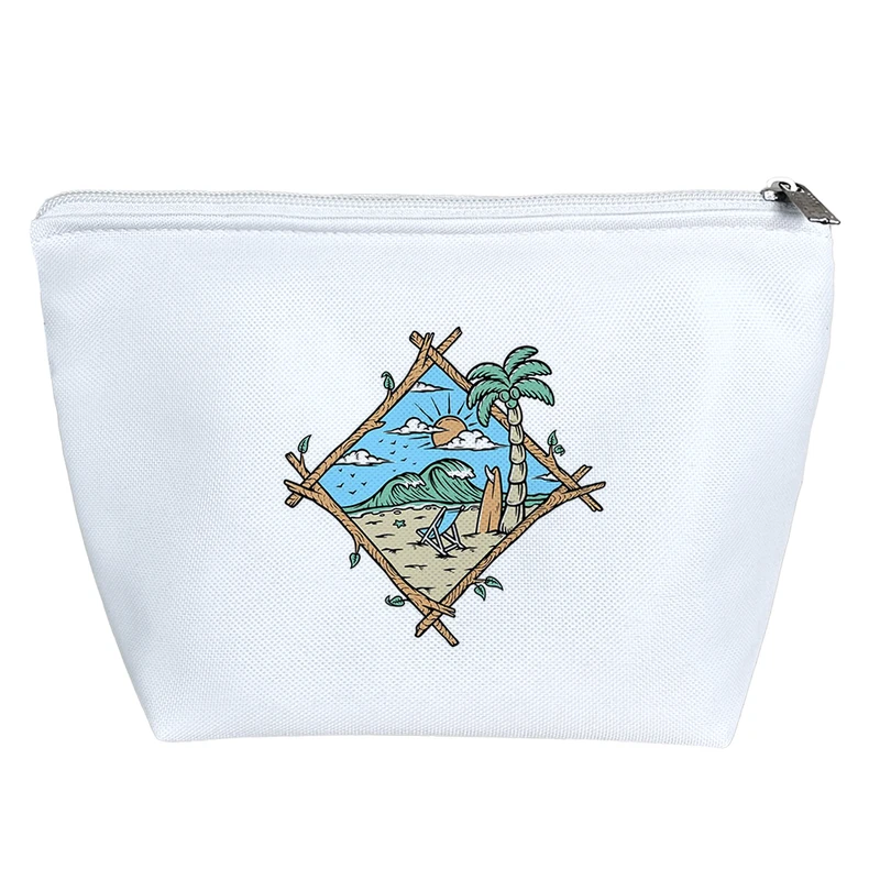 کیف لوازم آرایش دخترانه خندالو مدل نخل و ساحل کد 5435