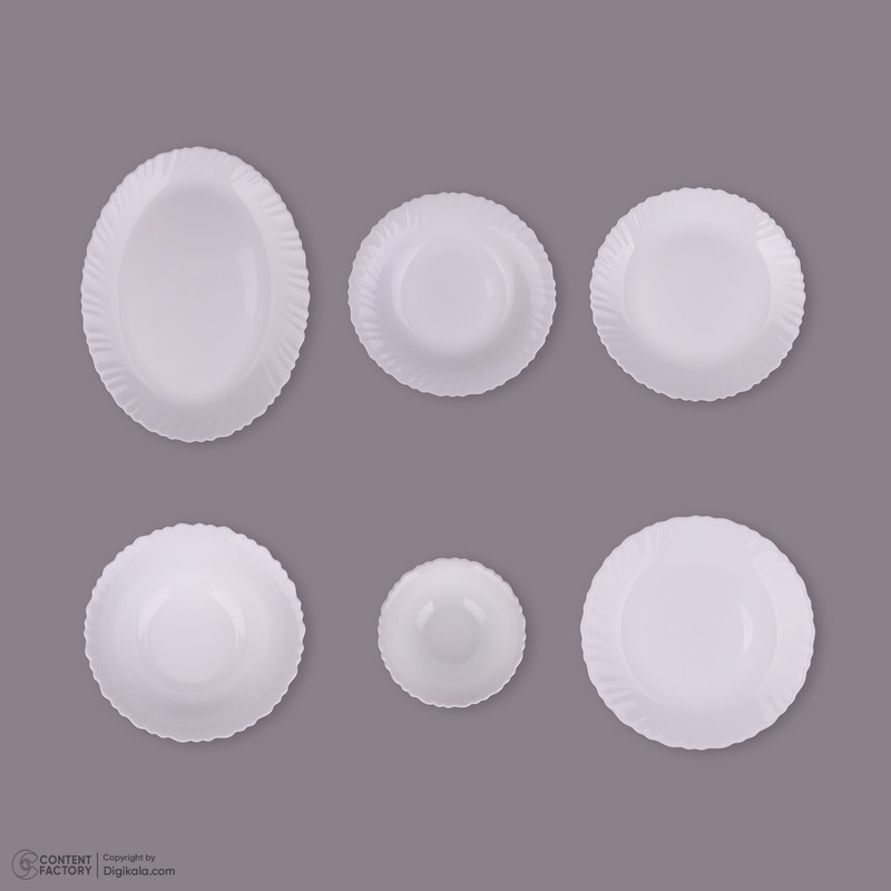 سرویس غذاخوری اوپال 25 پارچه 6 نفر آیروپال مدل 001 سرویس غذاخوری اوپال 25 پارچه 6 نفر آیروپال مدل 001