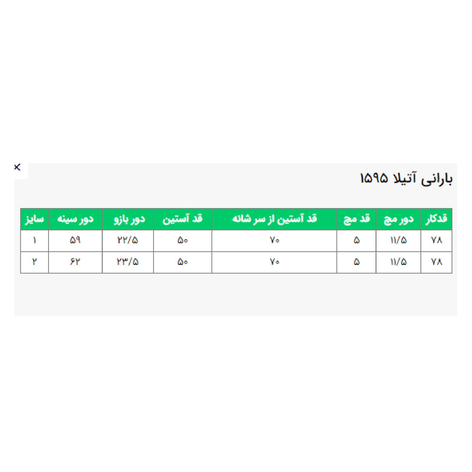 بارانی زنانه السانا مدل آتیلا کد 159553 -  - 6