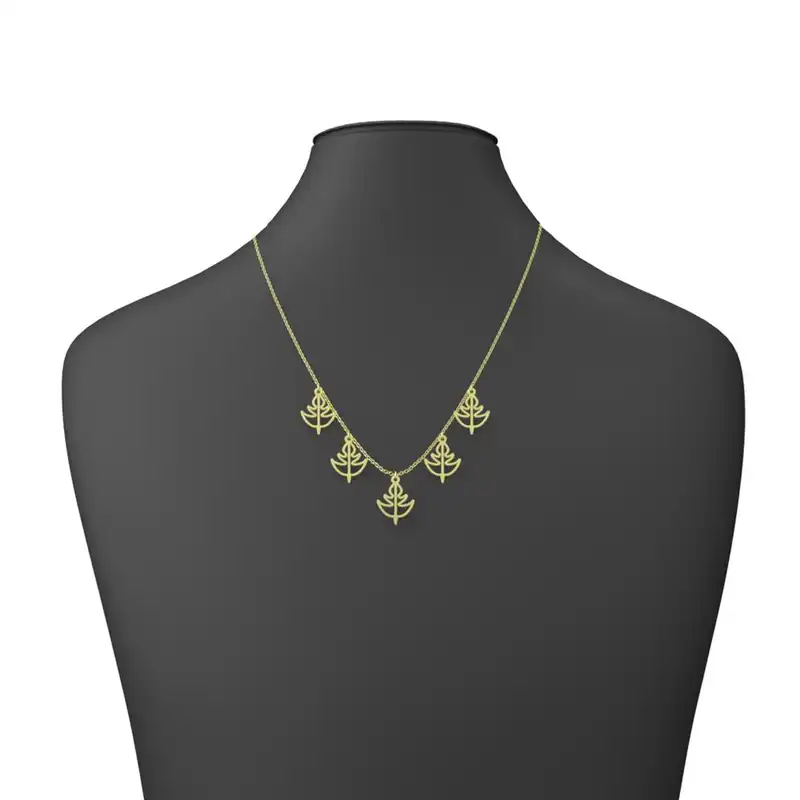 گردنبند طلا 18 عیار زنانه مدوپد مدل برگ کد RNA16000