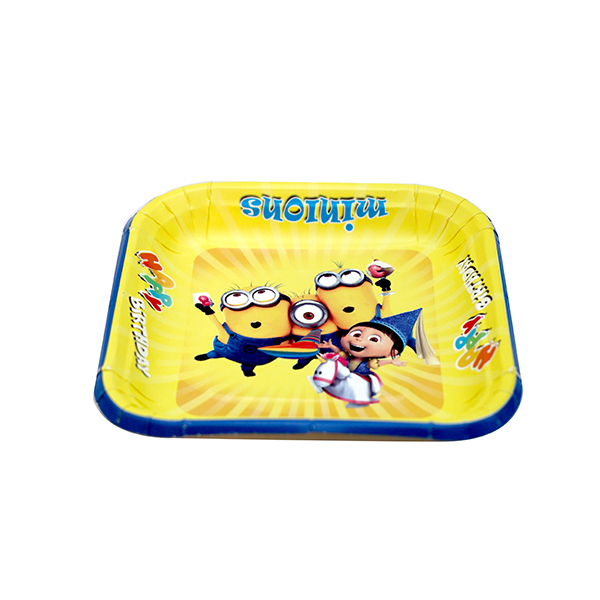 بشقاب یکبار مصرف مدل مینیون بسته 12 عددی