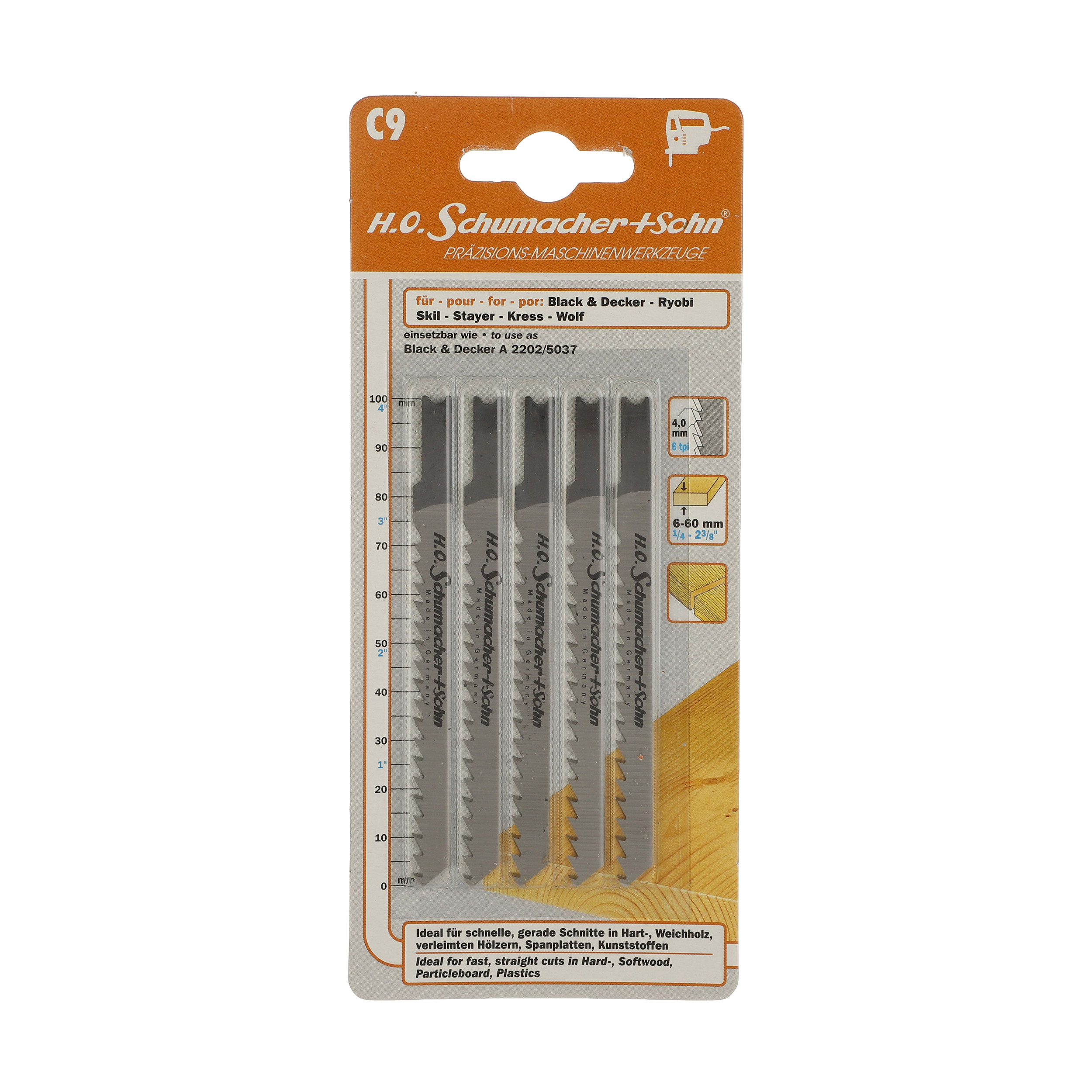 تیغه اره عمودبر اچ او شوماخر + سون مدل C9 بسته 5 عددی