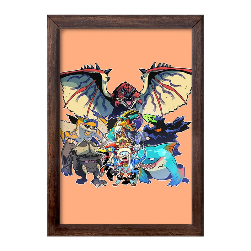 تابلو خندالو طرح بازی شکارچی هیولا (Monster Hunter) کد 33231