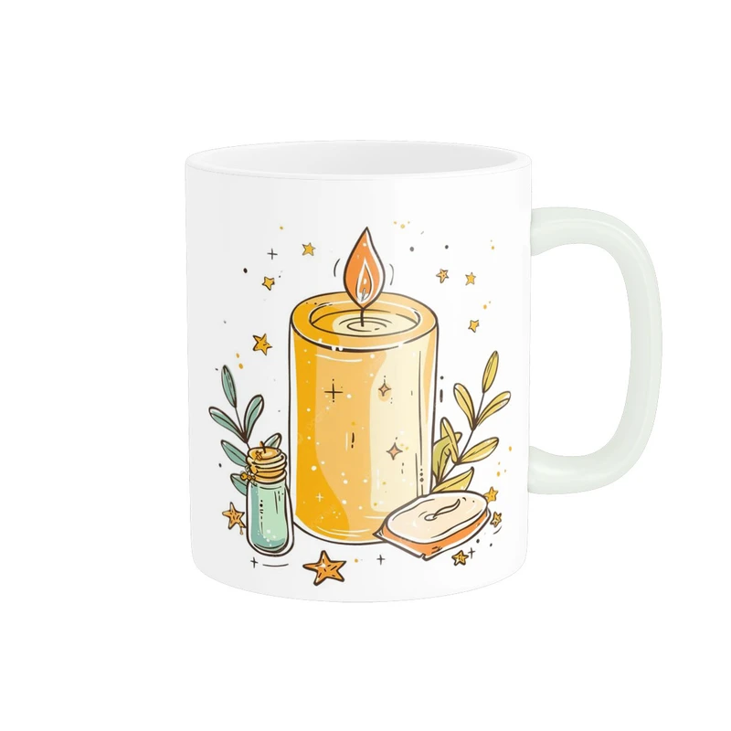 ماگ پاد آفرین مدل شمع خوشبوی زیبا کد 1084