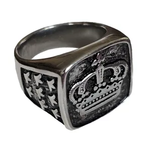 انگشتر مردانه مدل تاج کد GL212