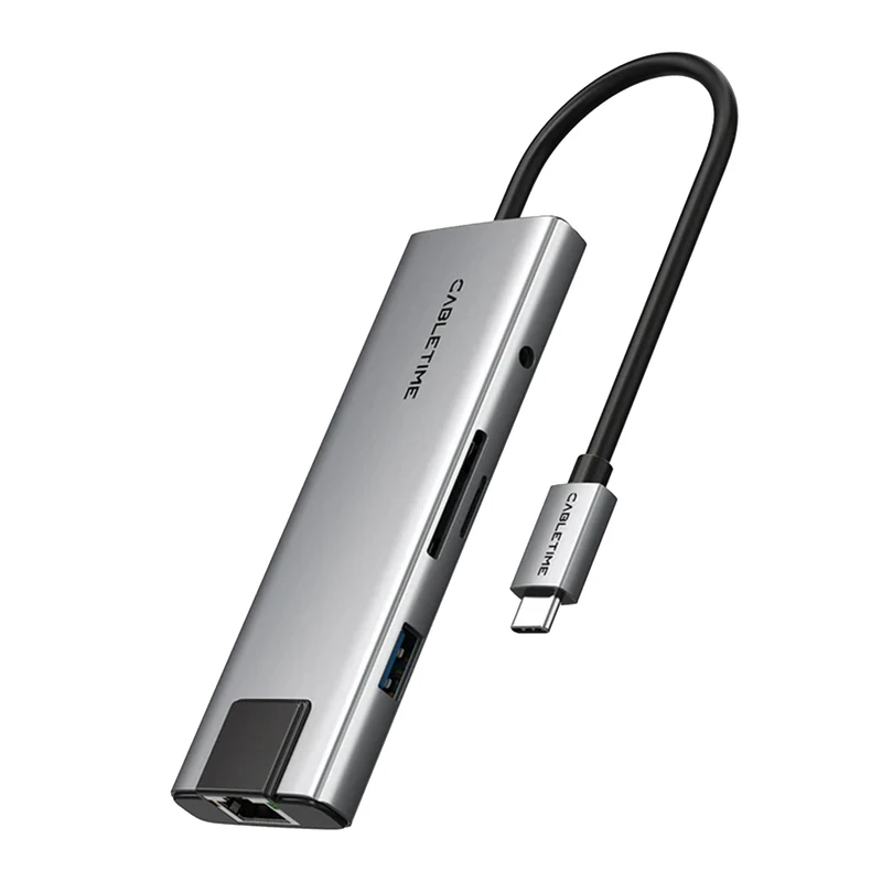 هاب 9 پورت USB-C کِیبِل تایم مدل HB03G هاب 9 پورت USB-C کِیبِل تایم مدل HB03G