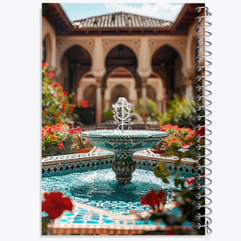 دفتر مشق 100 برگ خندالو طرح حیاط خانه کد F6347